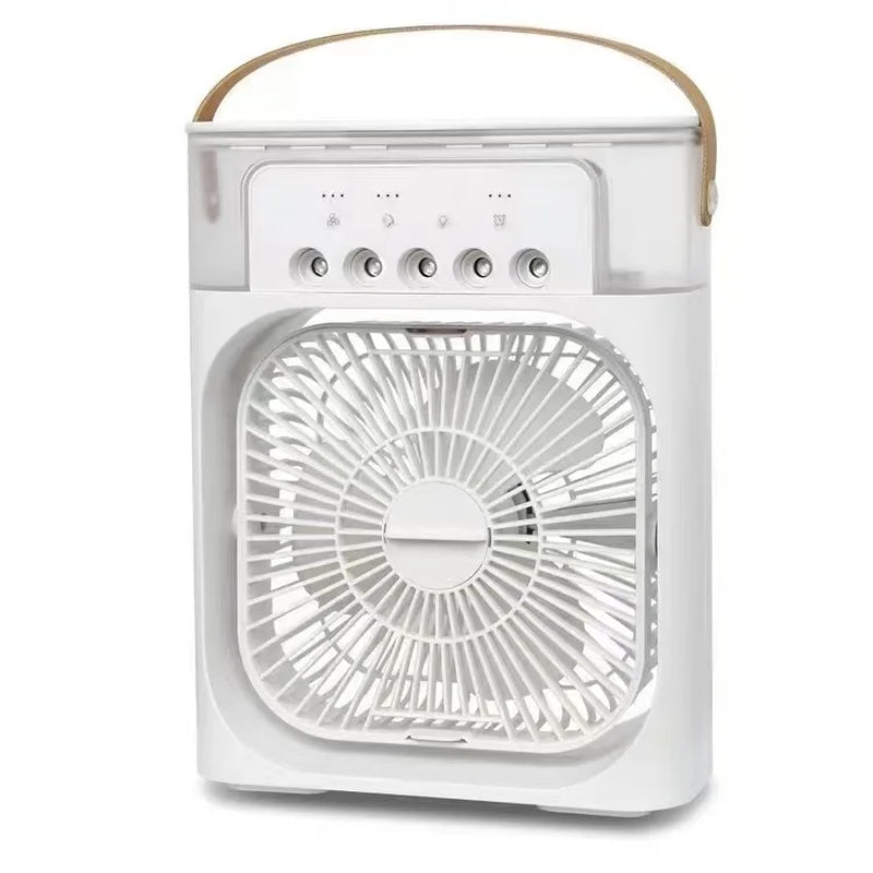Portable Fan Air Conditioners USB Electric Fan Air Cooler LED Night Light Water Mist Fun 3 in 1 Air Humidifier for Home