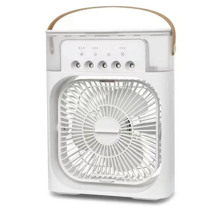Portable Fan Air Conditioners USB Electric Fan Air Cooler LED Night Light Water Mist Fun 3 in 1 Air Humidifier for Home